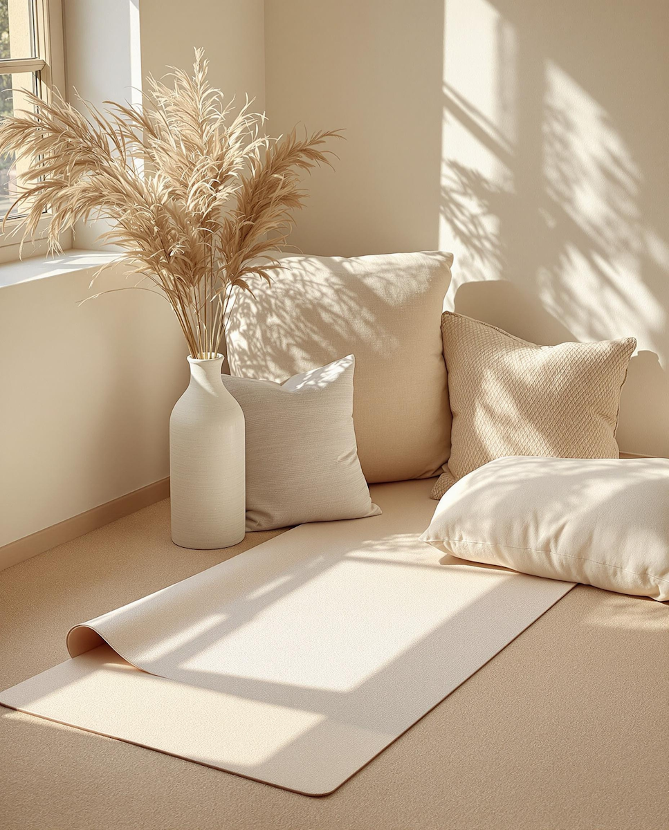 The FloW Sanctuary - Minimalist yoga studio space in Floreal, Mauritius for wellness coaching